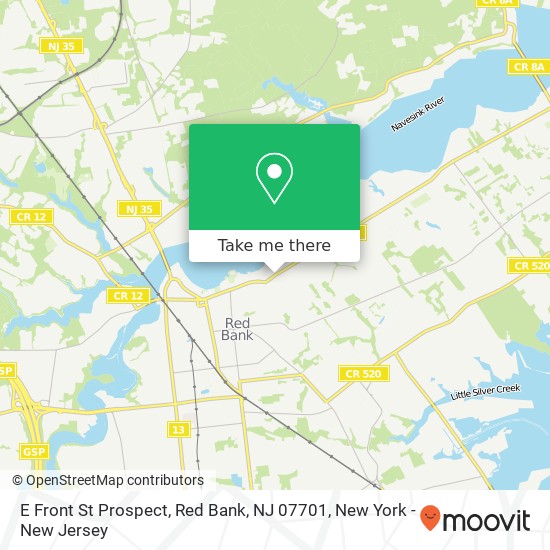 E Front St Prospect, Red Bank, NJ 07701 map