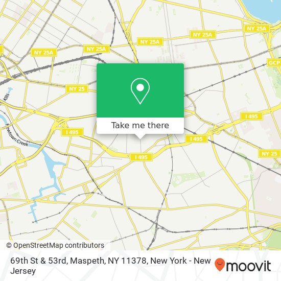 Mapa de 69th St & 53rd, Maspeth, NY 11378