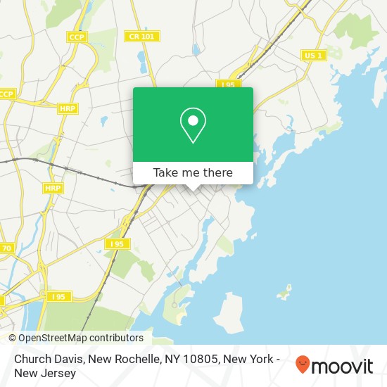 Mapa de Church Davis, New Rochelle, NY 10805