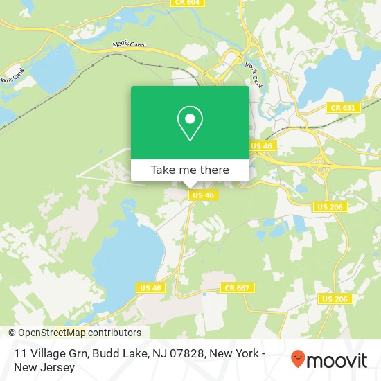 Mapa de 11 Village Grn, Budd Lake, NJ 07828