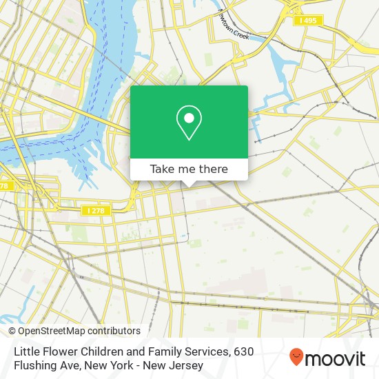 Mapa de Little Flower Children and Family Services, 630 Flushing Ave