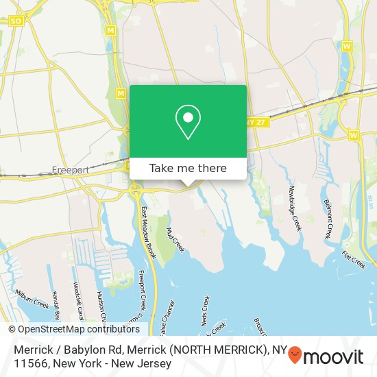 Mapa de Merrick / Babylon Rd, Merrick (NORTH MERRICK), NY 11566