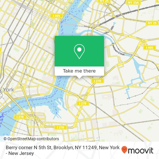 Mapa de Berry corner N 5th St, Brooklyn, NY 11249