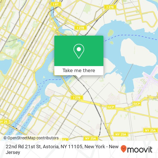Mapa de 22nd Rd 21st St, Astoria, NY 11105