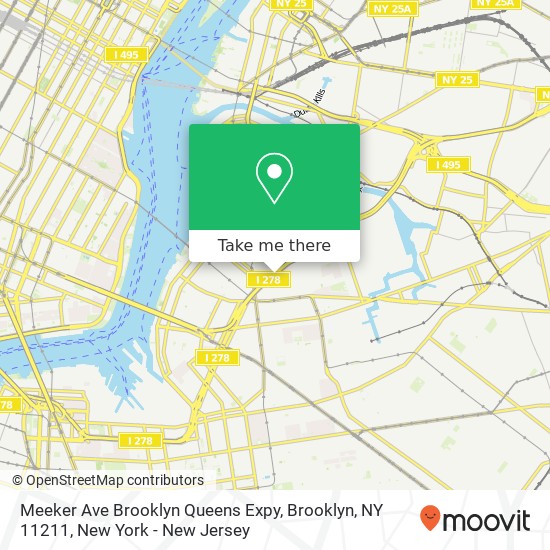 Meeker Ave Brooklyn Queens Expy, Brooklyn, NY 11211 map