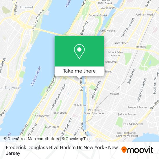 Mapa de Frederick Douglass Blvd Harlem Dr