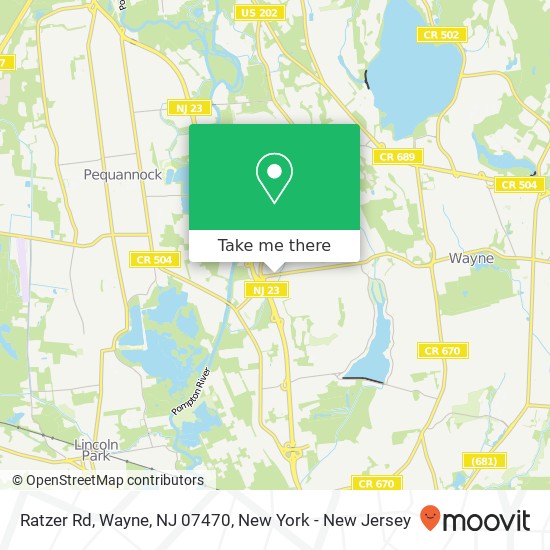 Mapa de Ratzer Rd, Wayne, NJ 07470