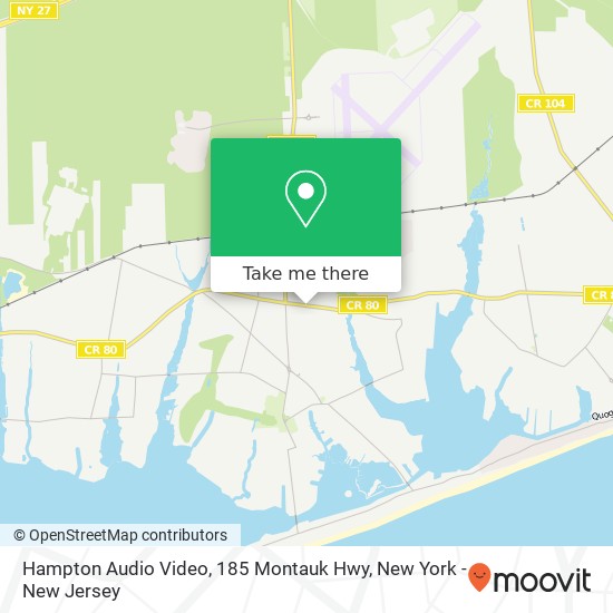 Hampton Audio Video, 185 Montauk Hwy map