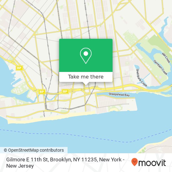 Mapa de Gilmore E 11th St, Brooklyn, NY 11235