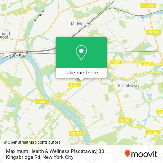 Mapa de Maximum Health & Wellness Piscataway, 80 Kingsbridge Rd
