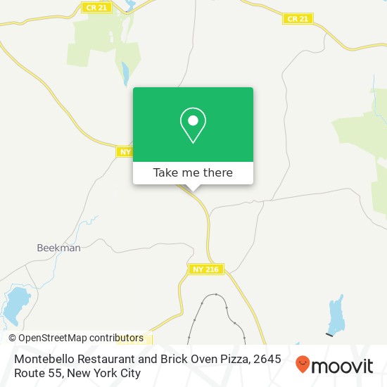 Montebello Restaurant and Brick Oven Pizza, 2645 Route 55 map