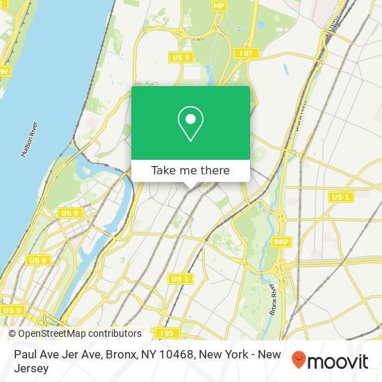 Paul Ave Jer Ave, Bronx, NY 10468 map
