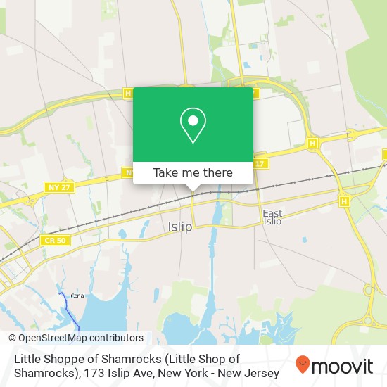Mapa de Little Shoppe of Shamrocks (Little Shop of Shamrocks), 173 Islip Ave