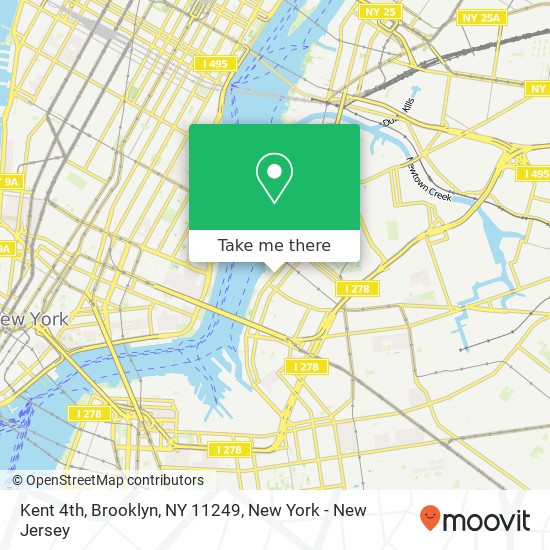 Mapa de Kent 4th, Brooklyn, NY 11249