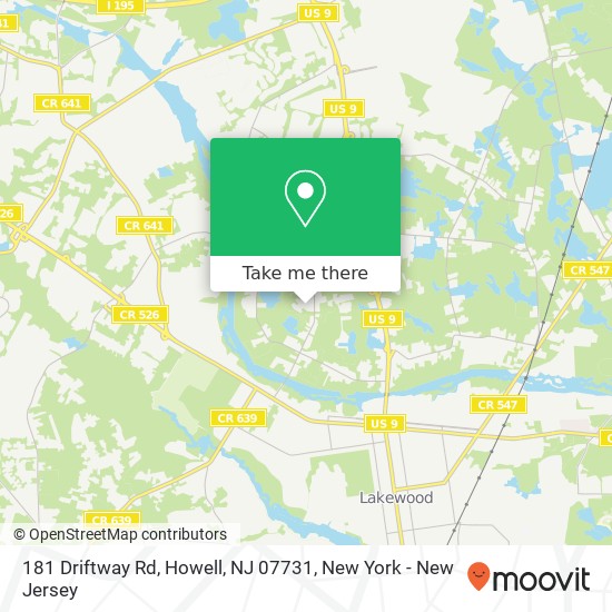 181 Driftway Rd, Howell, NJ 07731 map