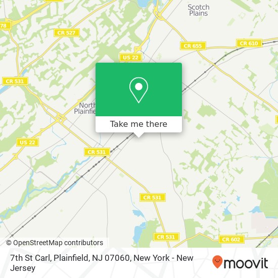 Mapa de 7th St Carl, Plainfield, NJ 07060