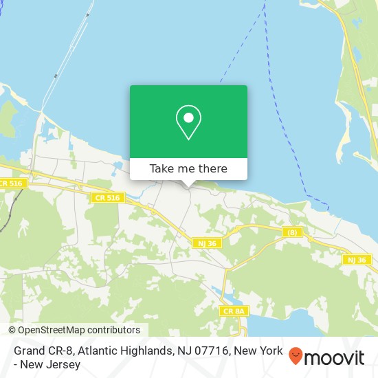 Mapa de Grand CR-8, Atlantic Highlands, NJ 07716