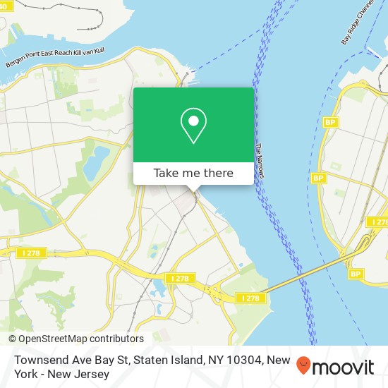 Mapa de Townsend Ave Bay St, Staten Island, NY 10304
