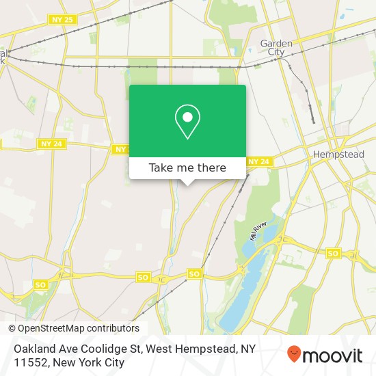 Oakland Ave Coolidge St, West Hempstead, NY 11552 map