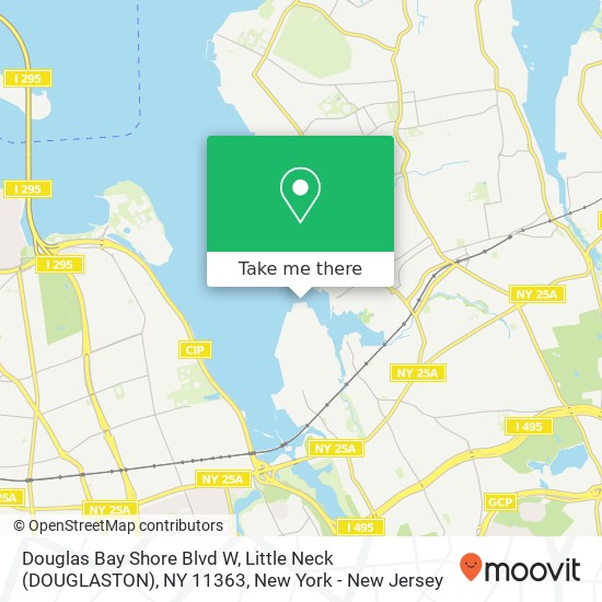 Mapa de Douglas Bay Shore Blvd W, Little Neck (DOUGLASTON), NY 11363