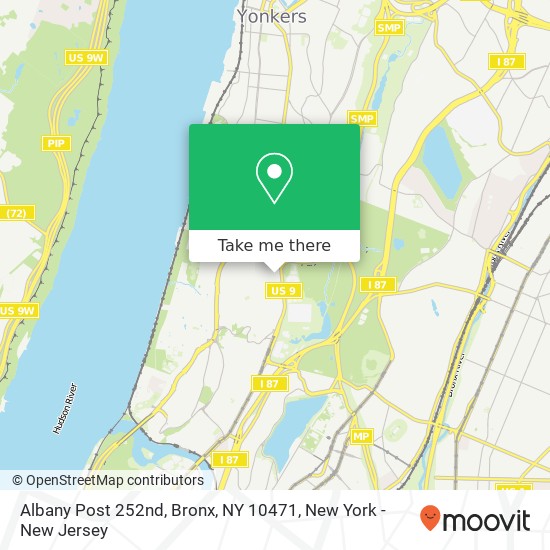 Mapa de Albany Post 252nd, Bronx, NY 10471