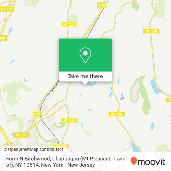 Mapa de Farm N Birchwood, Chappaqua (Mt Pleasant, Town of), NY 10514