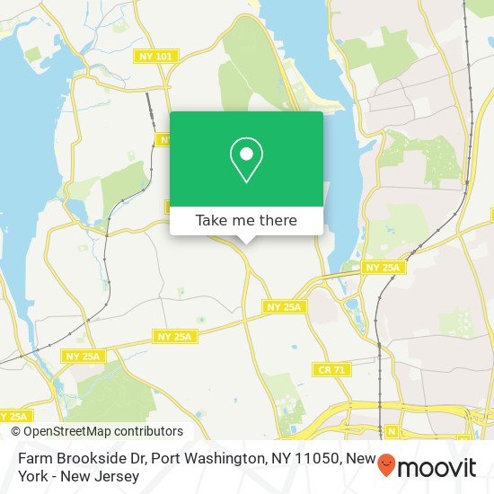 Mapa de Farm Brookside Dr, Port Washington, NY 11050