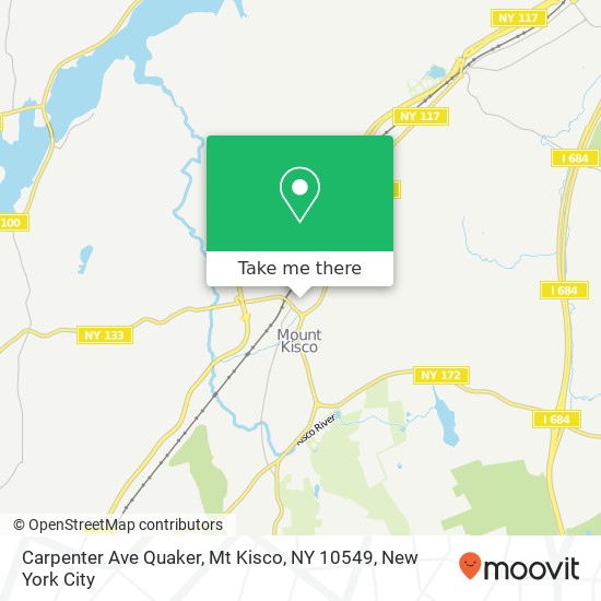 Mapa de Carpenter Ave Quaker, Mt Kisco, NY 10549