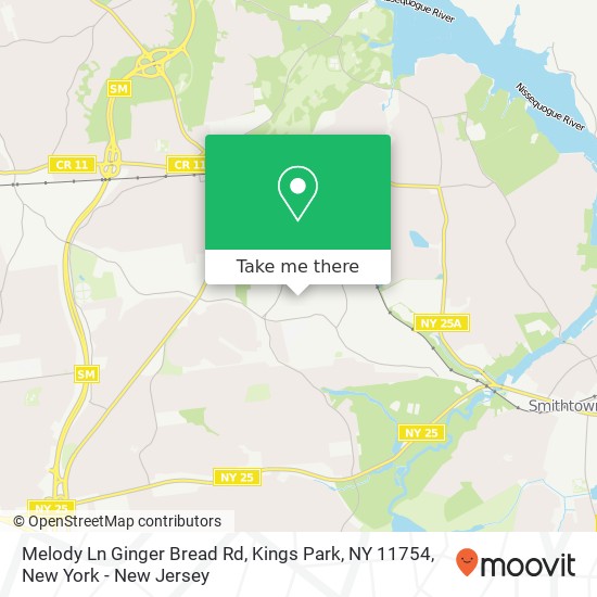 Melody Ln Ginger Bread Rd, Kings Park, NY 11754 map