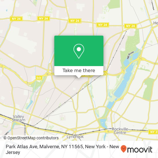 Park Atlas Ave, Malverne, NY 11565 map