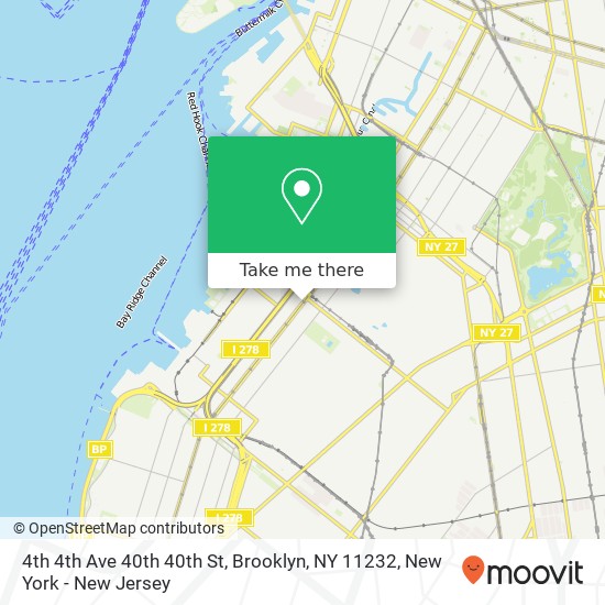 4th 4th Ave 40th 40th St, Brooklyn, NY 11232 map