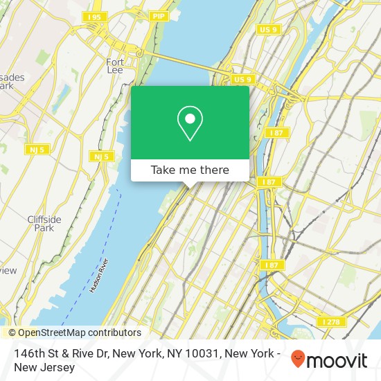 146th St & Rive Dr, New York, NY 10031 map