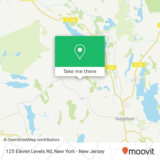 Mapa de 125 Eleven Levels Rd, Ridgefield, CT 06877