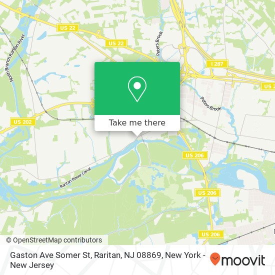 Gaston Ave Somer St, Raritan, NJ 08869 map