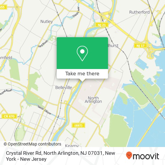 Crystal River Rd, North Arlington, NJ 07031 map