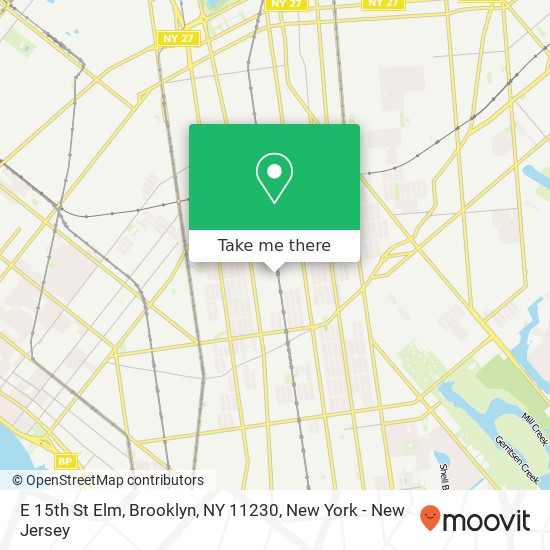 Mapa de E 15th St Elm, Brooklyn, NY 11230