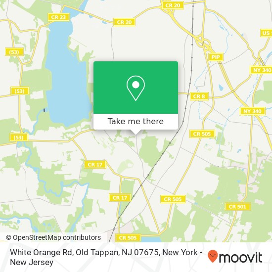 Mapa de White Orange Rd, Old Tappan, NJ 07675