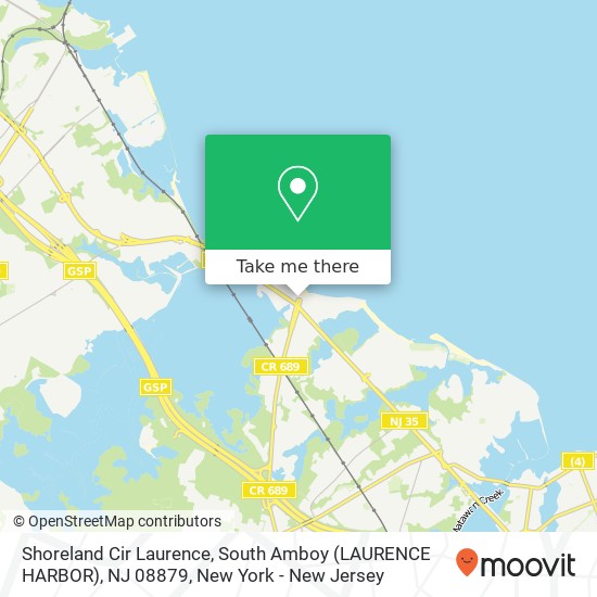 Shoreland Cir Laurence, South Amboy (LAURENCE HARBOR), NJ 08879 map