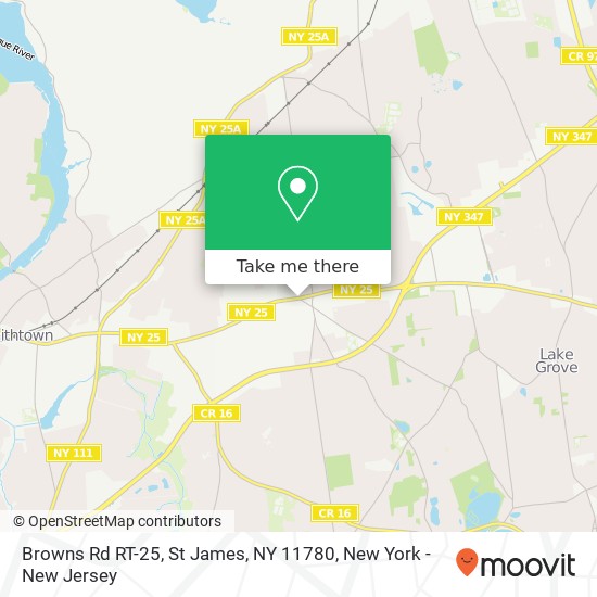 Mapa de Browns Rd RT-25, St James, NY 11780
