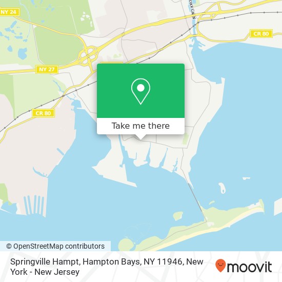Mapa de Springville Hampt, Hampton Bays, NY 11946