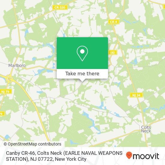 Canby CR-46, Colts Neck (EARLE NAVAL WEAPONS STATION), NJ 07722 map