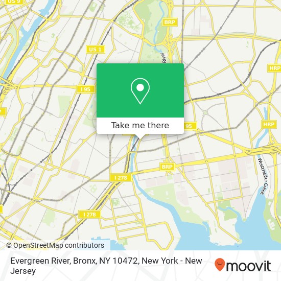 Evergreen River, Bronx, NY 10472 map