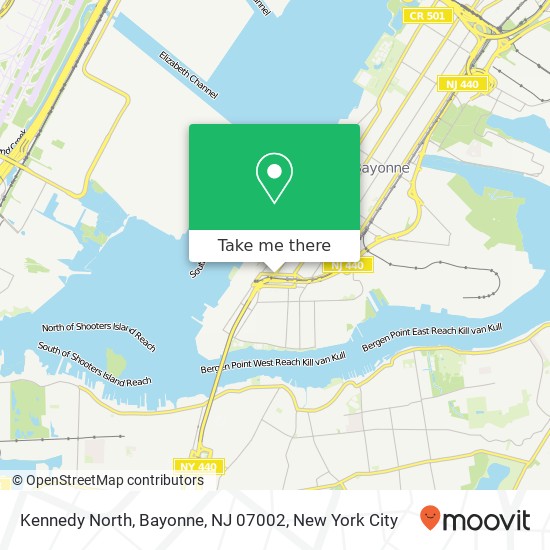 Mapa de Kennedy North, Bayonne, NJ 07002