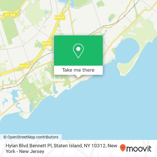 Mapa de Hylan Blvd Bennett Pl, Staten Island, NY 10312