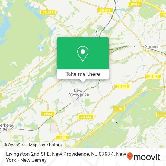 Mapa de Livingston 2nd St E, New Providence, NJ 07974