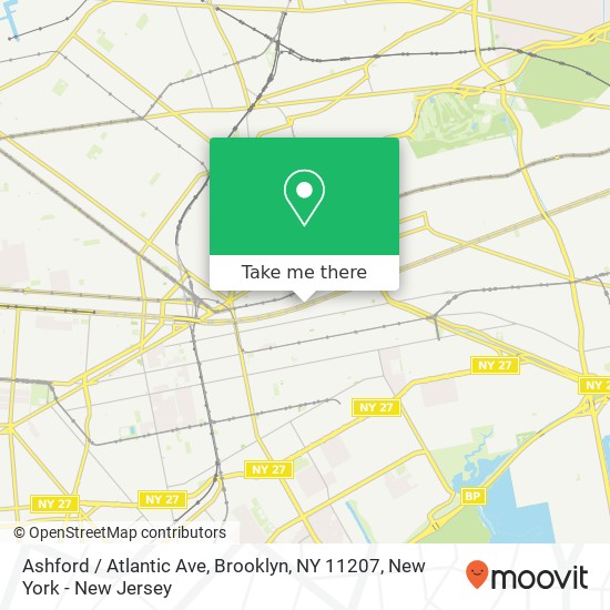 Mapa de Ashford / Atlantic Ave, Brooklyn, NY 11207