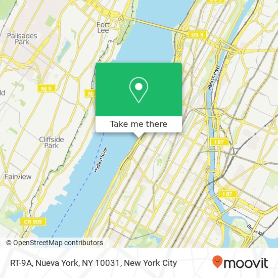 RT-9A, Nueva York, NY 10031 map