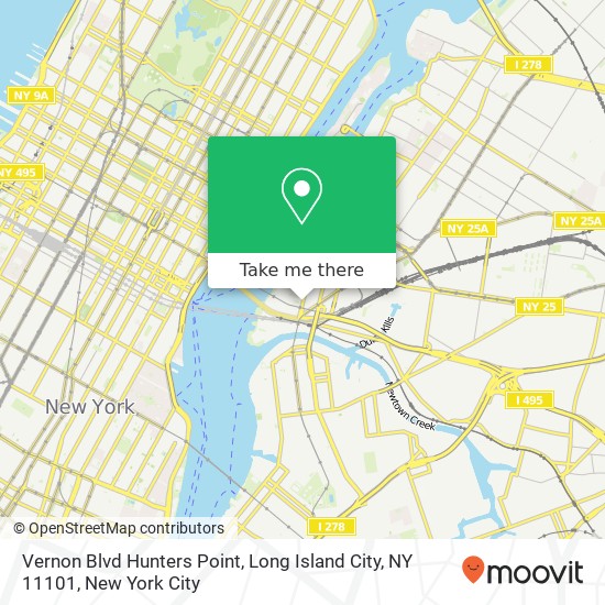 Vernon Blvd Hunters Point, Long Island City, NY 11101 map