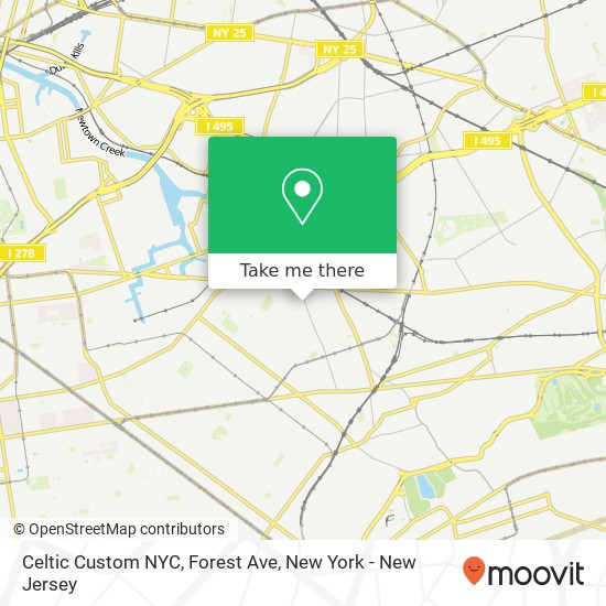 Mapa de Celtic Custom NYC, Forest Ave