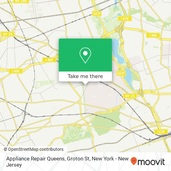 Mapa de Appliance Repair Queens, Groton St